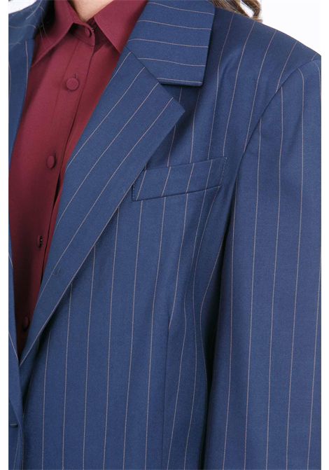 Blazer gessato ACTUALEE | Blazer | GI1053BLU