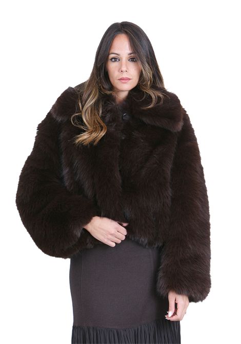 COLLO CAMICIA FUR ALYSI | Bomber | 165934-A5251CHOCO