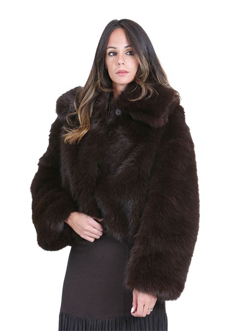 COLLO CAMICIA FUR ALYSI | Bomber | 165934-A5251CHOCO