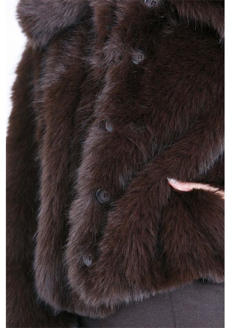 COLLO CAMICIA FUR ALYSI | Bomber | 165934-A5251CHOCO