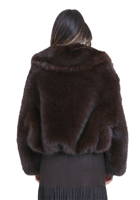 COLLO CAMICIA FUR ALYSI | Bomber | 165934-A5251CHOCO