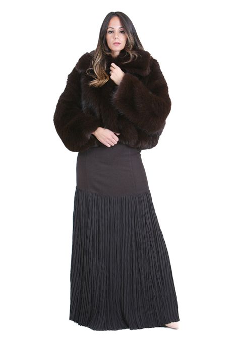 COLLO CAMICIA FUR ALYSI | Bomber | 165934-A5251CHOCO