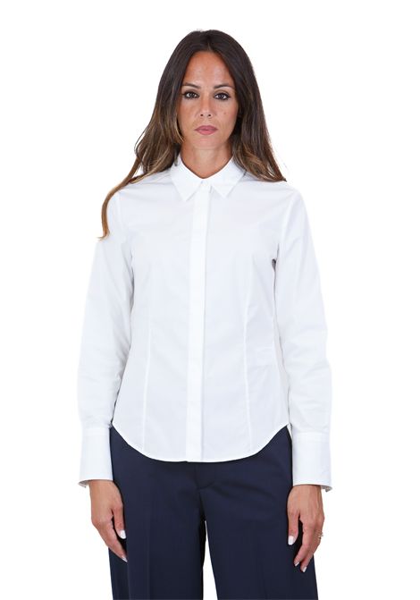 Camicia slim a maniche lunghe con abbottonatura davanti nascosta DONDUP | Camicie | DC397-PS0012DXXX000