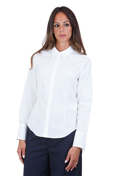Camicia slim a maniche lunghe con abbottonatura davanti nascosta DONDUP | Camicie | DC397-PS0012DXXX000