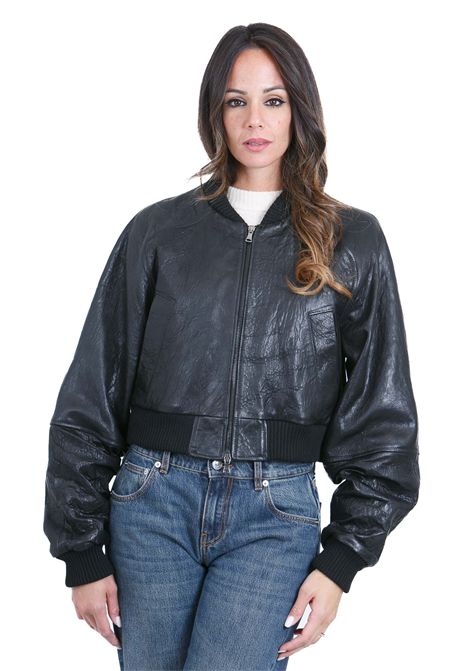 Bomber cropped in pelle GQUADRO | Bomber | IDZ007-K5NE