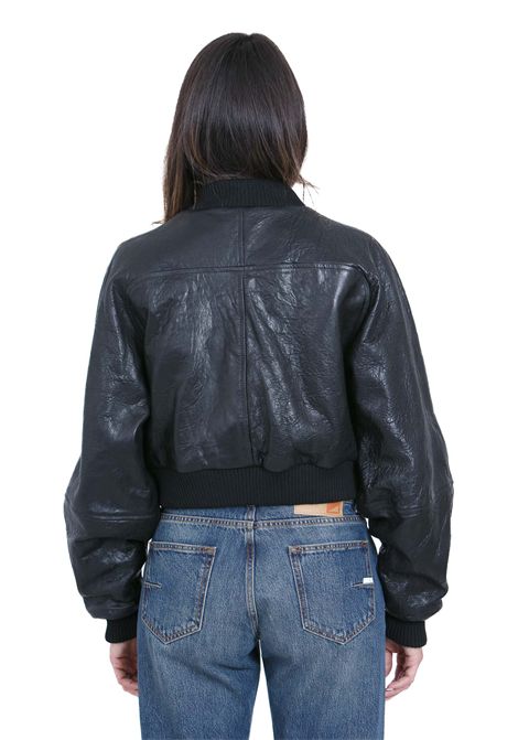 Bomber cropped in pelle GQUADRO | Bomber | IDZ007-K5NE