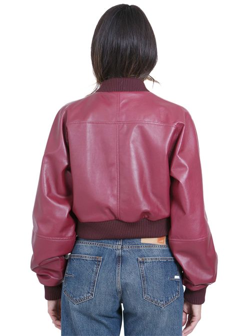 Giubbotto cropped in pelle GQUADRO | Bomber | IDZ007-K7BRD