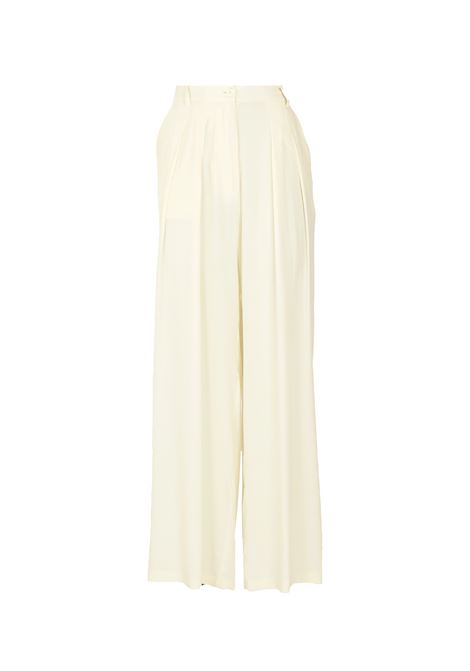 Pantalone palazzo Angelin con bottone in madrepella SEMICOUTURE | Pantaloni | S3SU29E63-0