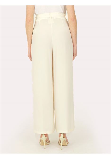 Pantalone palazzo Angelin con bottone in madrepella SEMICOUTURE | Pantaloni | S3SU29E63-0