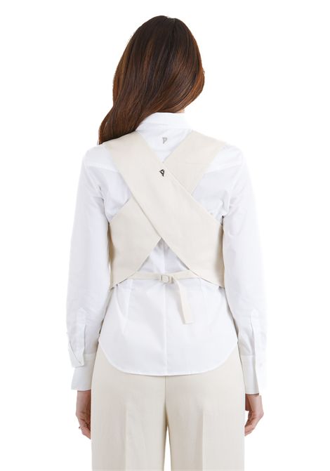 Gilet slim a tre bottoni con fasce incrociate sul dietro DONDUP | Gilet | DJ676-IF0041DXXX004