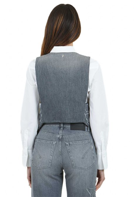 Gilet ricamato a stella in denim DONDUP | Gilet | DJ689-DF0277DIR3P900