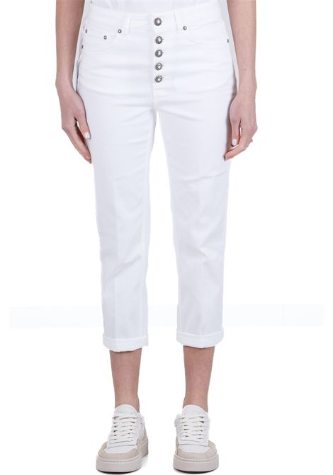 Koons cinque tasche loose fit, vita regolare, bottoniera gioiello DONDUP | Pantaloni | DP268B-BS0030DPTD-KOONSG000