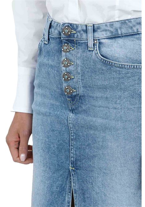 Gonna lunga in denim con spacco DONDUP | Gonne | G579-DSK297DIS1W800