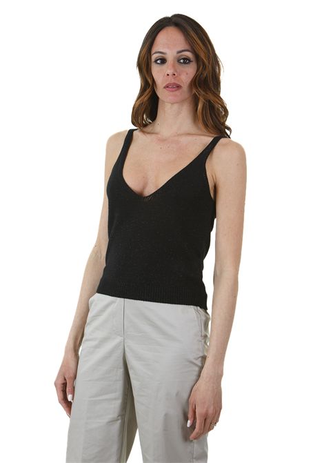 SCOLLO A V CON LEGGERO LUREX KAOS | Canotte | RP1FP0140001