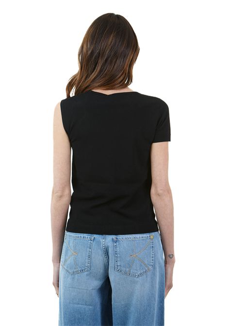 ELASTICIZZATA MANICA CORTA + GIROMANCHE CON APPLIAZIONE ORO KAOS | Maglie | RP1NT0680001