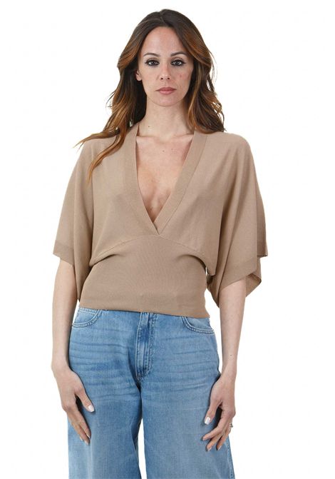 CROPPED SCOLLO A V MANICHE AMPIE KAOS | Maglie | RPJPT0096026