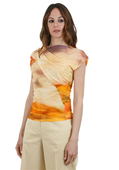 Maglia Marlena stampa paesaggio PINKO | Maglie | MARLENA-104836-A2G1CN14