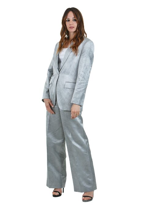 Parlami pantalone raso fiammato delave PINKO | Pantaloni | PARLAMI-104805-A2BPI53