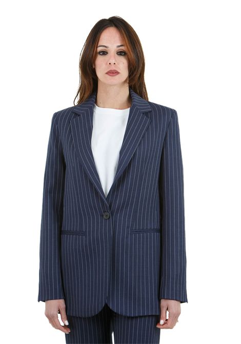 Giacca monopetto con rever pinces davanti e tasche a filetto SEMICOUTURE | Blazer | EBONY-Y5SI30GES08