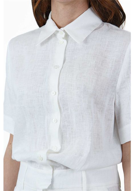 Tuta in lino, pantalone con piega stiro e due tasche alla francese SEMICOUTURE | Tute | ELODIE-S5SN08A10-0