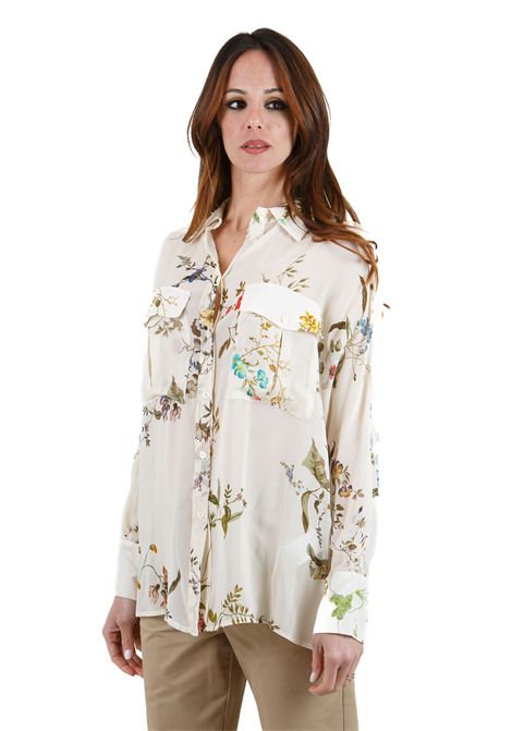 Camicia Tiffany in georgette stampa fiori SEMICOUTURE | Camicie | TIFFANY-S5SS32FLW22