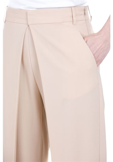 TELA DI LANA CON PIEGONE ALYSI | Pantaloni | 116108-P6016PELLE