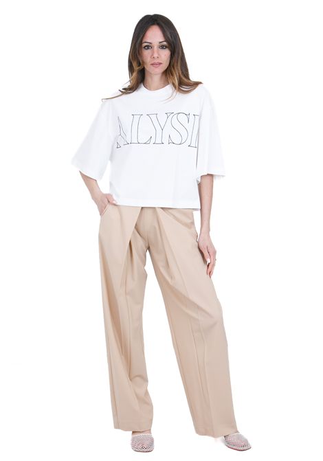 TELA DI LANA CON PIEGONE ALYSI | Pantaloni | 116108-P6016PELLE