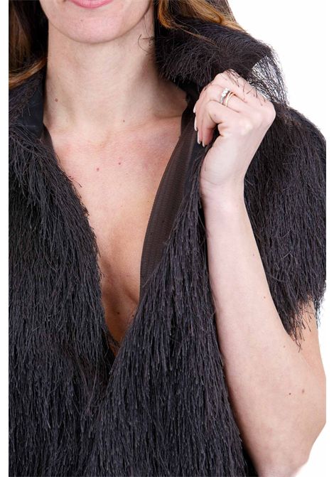 CROPPED FRINGES ALYSI | Camicie | 116227-P6058CHOCO