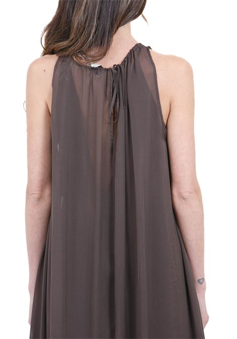 CHIFFON LUNGO OVER ALYSI | Abiti | 116341-P6214CHOCO