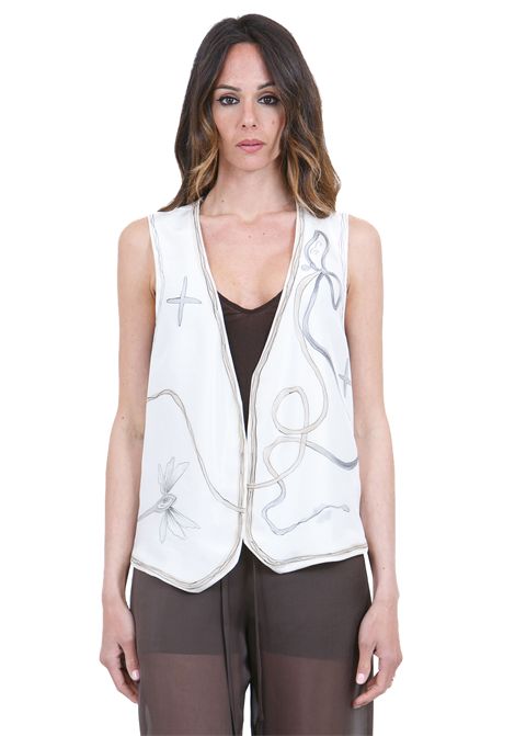 HAND PAINTED ALYSI | Gilet | 216812-P6202BURRO