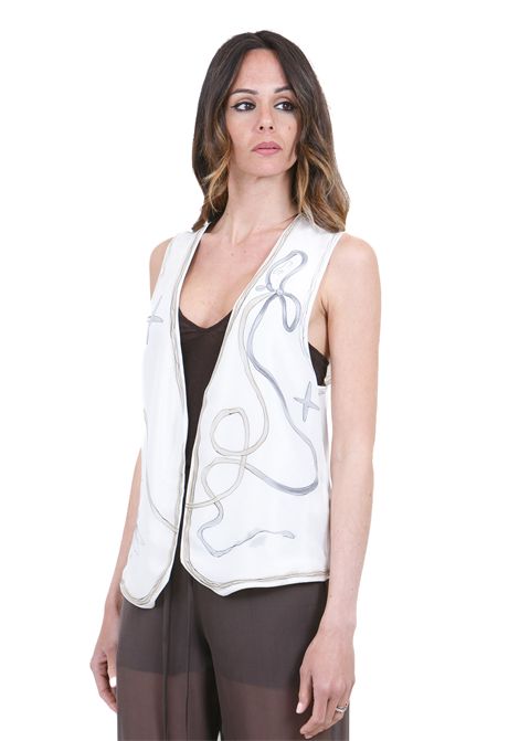 HAND PAINTED ALYSI | Gilet | 216812-P6202BURRO