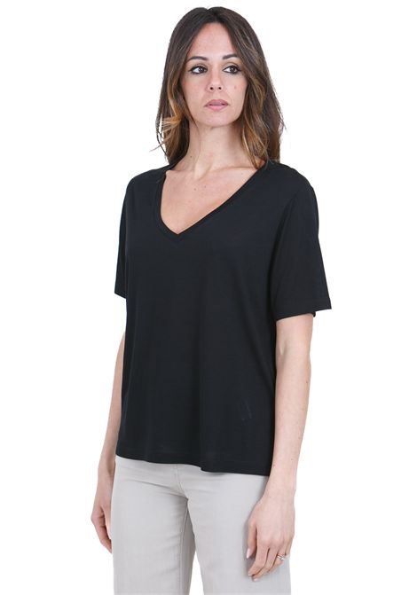 SCOLLO A V MODAL SETA DONDUP | T- Shirt | DS069JF0349DXXX999