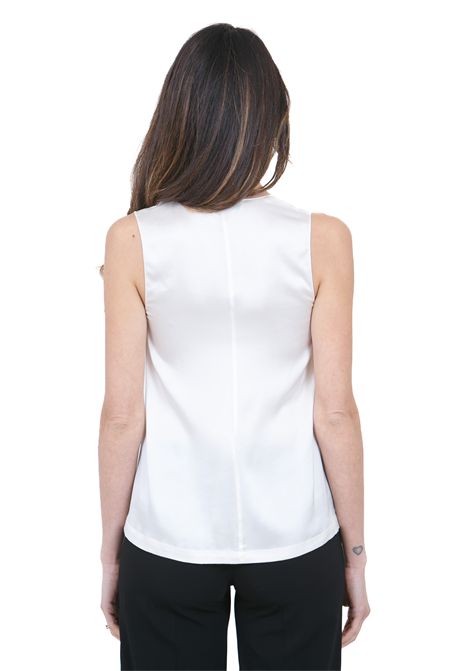 SCOLLO A V SENZA MANICHE RASO JUCCA | Bluse | J4352016/L/03045