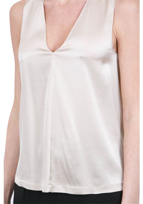 SCOLLO A V SENZA MANICHE RASO JUCCA | Bluse | J4352016/L/03512