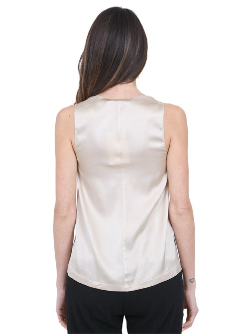 SCOLLO A V SENZA MANICHE RASO JUCCA | Bluse | J4352016/L/03512